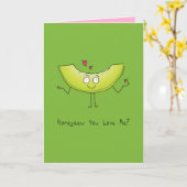 Honeydew, hou je van me? - Wenskaart van Valentijn Kaart (Gele Bloem)