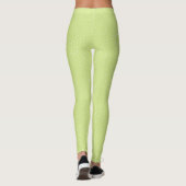 Honeydew Lime Groene Polka Dots Abstract Patroon Leggings (Achterkant)
