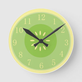 Honeydew Melon Art Cool Pastel Green Kitchen Clock Ronde Klok