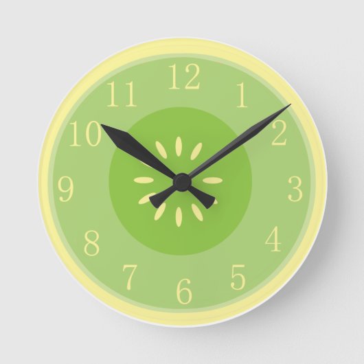Honeydew Melon Art Cool Pastel Green Kitchen Clock Ronde Klok (Voorkant)