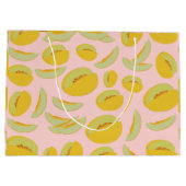 Honeydew Melons Fruit Pattern Groot Cadeauzakje (Achterkant)