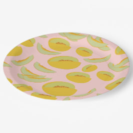 Honeydew Melons Fruit Pattern Papieren Bordje
