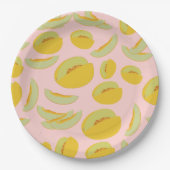 Honeydew Melons Fruit Pattern Papieren Bordje (Voorkant)