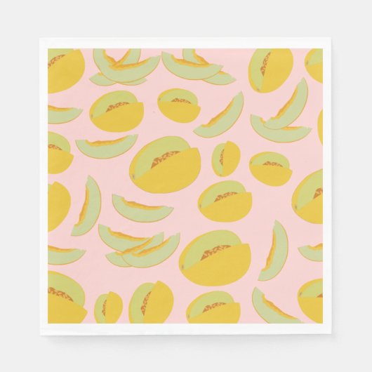 Honeydew Melons Fruit Pattern Servet (Voorkant)