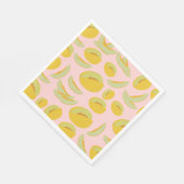 Honeydew Melons Fruit Pattern Servet (Hoek)
