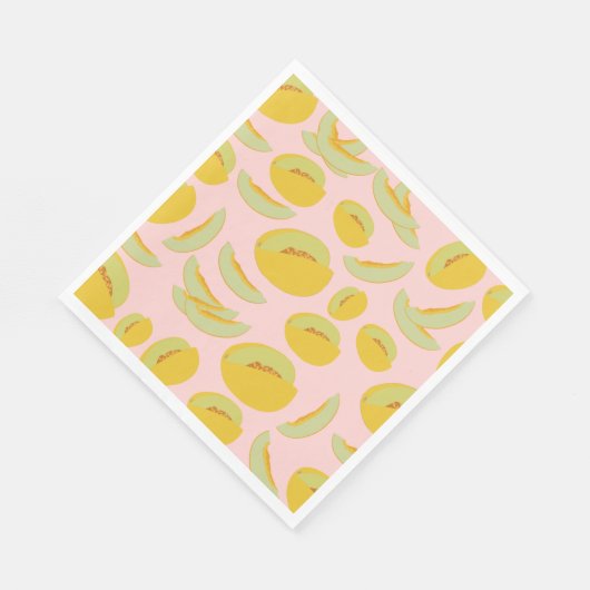Honeydew Melons Fruit Pattern Servet (Hoek)