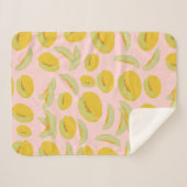 Honeydew Melons Fruit Pattern Sherpa Deken (Voorkant (horizontaal))