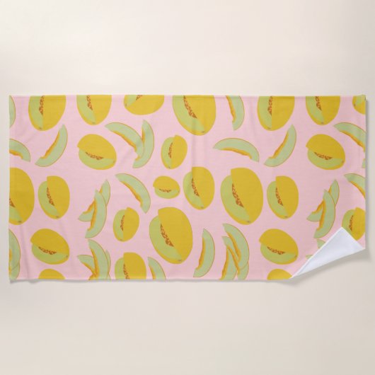 Honeydew Melons Fruit Pattern Strandlaken (Voorkant)