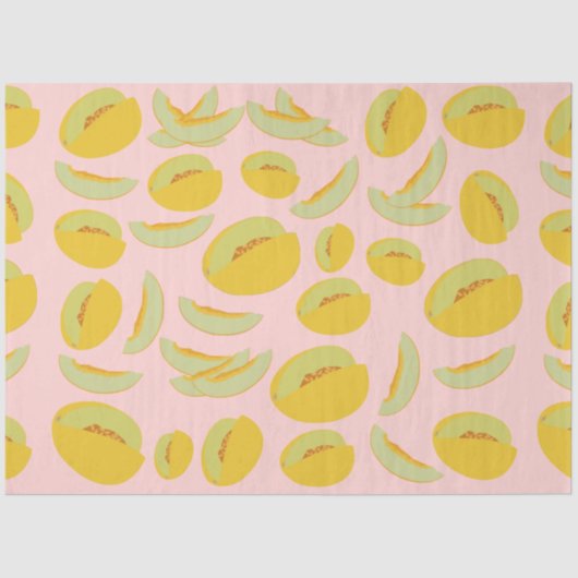 Honeydew Melons Fruit Pattern Tissuepapier (Voorkant)