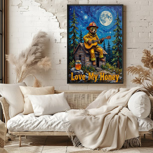 Honeyed Melodies: Beer op het dak Poster