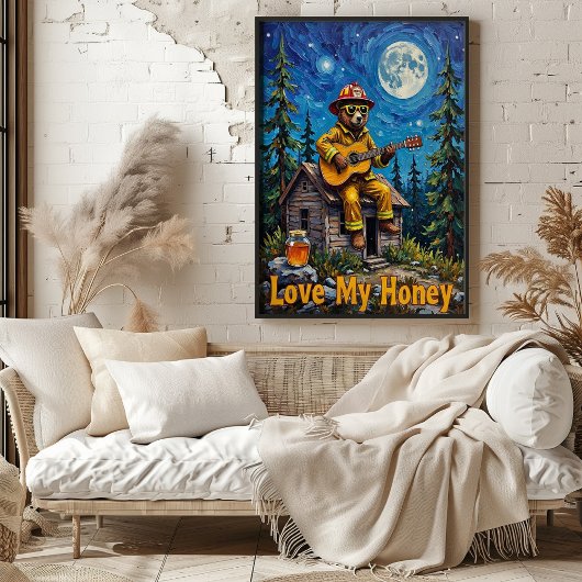 Honeyed Melodies: Beer op het dak Poster