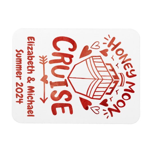 Honeymoon - aangepaste cruise Cabin-deur Magneet (Horizontaal)