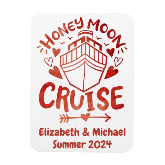 Honeymoon - aangepaste cruise Cabin-deur Magneet (Verticaal)