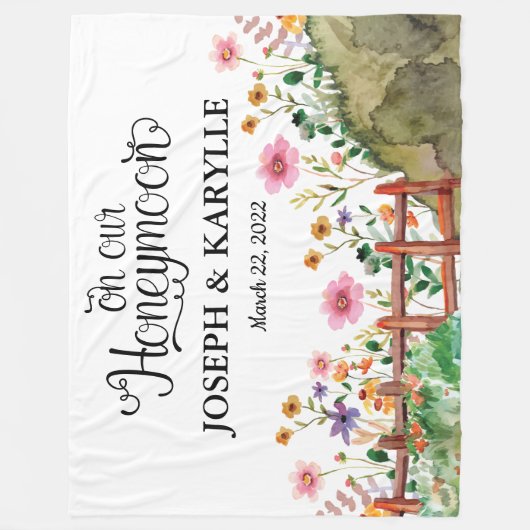 Honeymoon - Aangepaste verpakking voor de Passen g Fleece Deken (Voorkant)