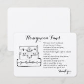 Honeymoon-aanvraag voor huwelijksfonds informatiekaartje (Voorkant / Achterkant)