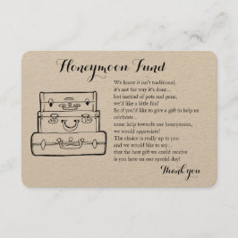 Honeymoon-aanvraag voor huwelijksfonds informatiekaartje