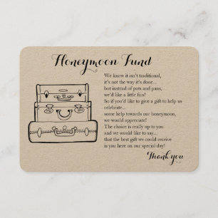 Honeymoon-aanvraag voor huwelijksfonds informatiekaartje