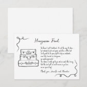 Honeymoon-aanvraag voor huwelijksfonds informatiekaartje (Voorkant / Achterkant)