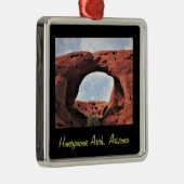 Honeymoon Arch kerstArch Silver Colour Framed Metalen Ornament (Rechts)