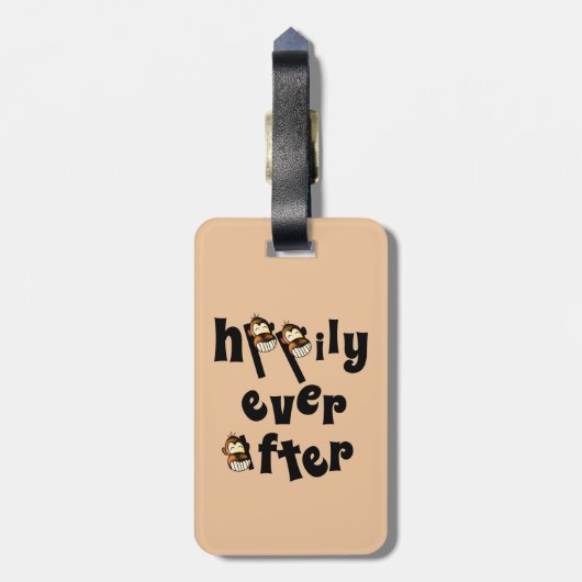 Honeymoon bagagelabel (Achterkant verticaal)