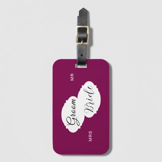 Honeymoon Bagagelabels - Aangepaste namen (Voorkant (verticaal))