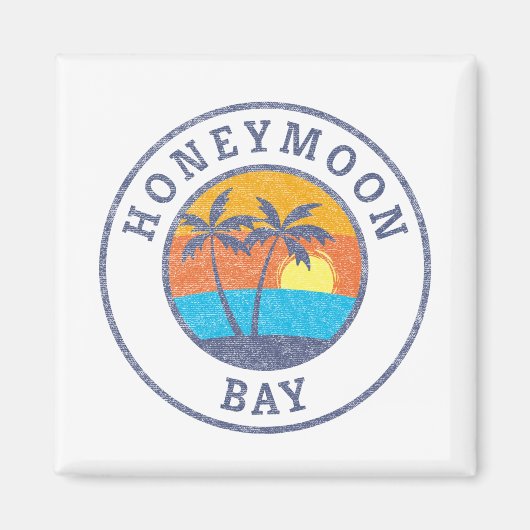 Honeymoon Bay, St. John, USvi Faded Classic Style Magneet (Voorkant)