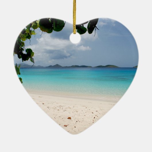 Honeymoon Bay, St. John USVI Keramisch Ornament (Achterkant)