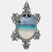 Honeymoon Bay, St. John USVI Tin Sneeuwvlok Ornament (Links)
