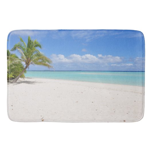 Honeymoon Beach Sand Palm Tree Paradise Bath Mat (Voorkant)