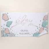 Honeymoon Beach - WIFEY Coral Seashells Strandlaken (Voorkant)