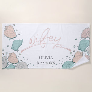 Honeymoon Beach - WIFEY Coral Seashells Strandlaken