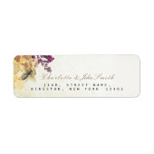 Honeymoon Bee  Return Address Labels (Voorkant)