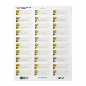 Honeymoon Bee Sunflower Return Address Labels (Full Sheet)