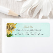 Honeymoon Bee Sunflower Return Address Labels (Insitu)