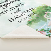 Honeymoon Blanket met prachtig zwart landschap Sherpa Deken (3/4)