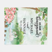 Honeymoon Blanket van Passen getrouwd met Zwans +  Fleece Deken (Voorkant (Horizontaal))