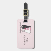 Honeymoon Bound. Bagagelabel (Voorkant verticaal)