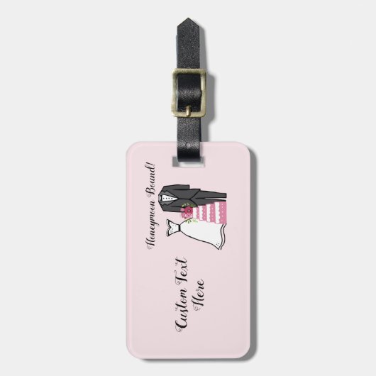 Honeymoon Bound. Bagagelabel (Voorkant verticaal)