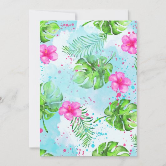 Honeymoon Bridal Shower-uitnodiging Kaart (Achterkant)