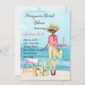 Honeymoon Bridal Shower-uitnodiging Save The Date (Voorkant)