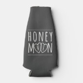 Honeymoon Bride en Groom Monogram Bottle Cooler (Voorkant)