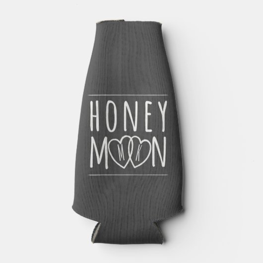 Honeymoon Bride en Groom Monogram Bottle Cooler (Voorkant)