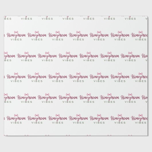 Honeymoon Couple Design Honeymoon Vibes Cadeaupapier (Vlak)