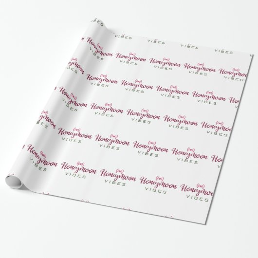 Honeymoon Couple Design Honeymoon Vibes Cadeaupapier (Uitgerold)