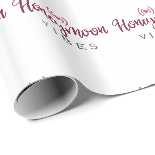 Honeymoon Couple Design Honeymoon Vibes Cadeaupapier (Rol Hoek)