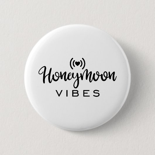 Honeymoon Couple Design Honeymoon Vibes Ronde Button 5,7 Cm (Voorkant)