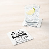 Honeymoon Couple en Best Man in Bed Kartonnen Onderzetters (Insitu)