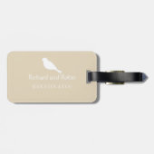 Honeymoon Couple Wedding Bagagelabel (Achterkant horizontaal)