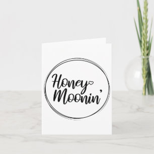 Honeymoon Couple Wedding Honeymoonin Brides Groom Kaart