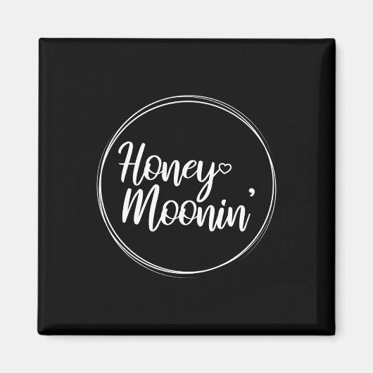 Honeymoon Couple Wedding Honeymoonin Brides Groom Magneet (Voorkant)